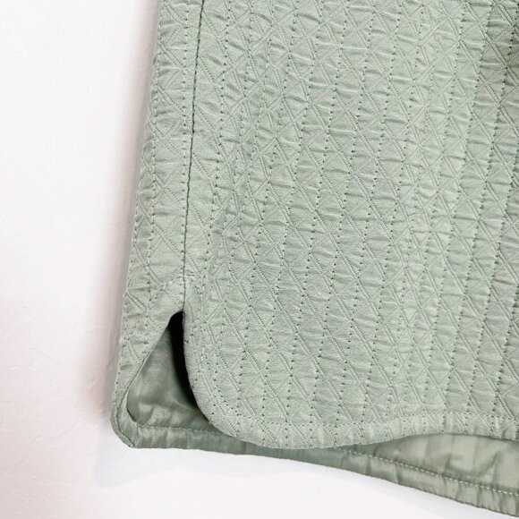 NEW Samsoe Quilted Ember High Rise Belted Paperbag Green Shorts NWOT Size Large - Picture 5 of 9